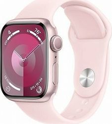 Apple Watch Series 9 41 mm Ružový hliník so svetlo ružovým športovým remienkom – S/M