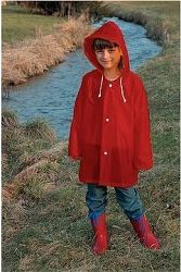 DOPPLER detská pláštenka s kapucňou, veľkosť 116, červená