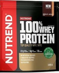 Nutrend 100% Whey Protein 1000 g, čokoláda + lieskový orech