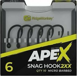 RidgeMonkey Ape-X Snag Hook 2XX Barbed 10 ks