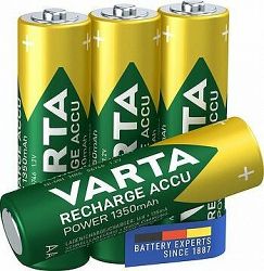 VARTA nabíjateľná batéria Recharge Accu Power AA 1350 mAh R2U 4 ks