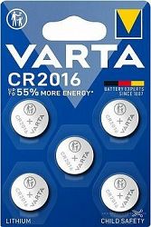 VARTA špeciálna lítiová batéria CR 2016 5 ks
