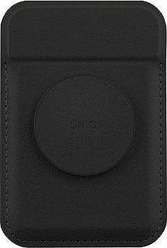 UNIQ Flixa magnetická peňaženka a stojanček s úchytom, Jet black