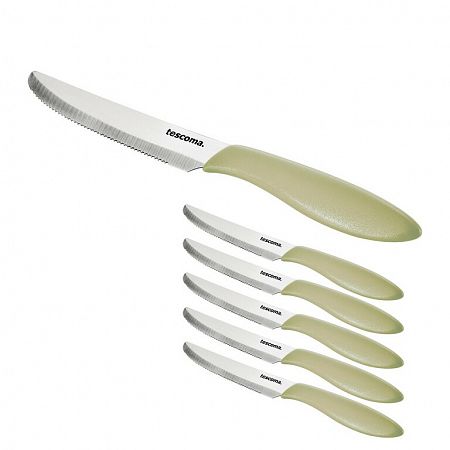 Nôž jedálenský PRESTO 12 cm, 6 ks, biela