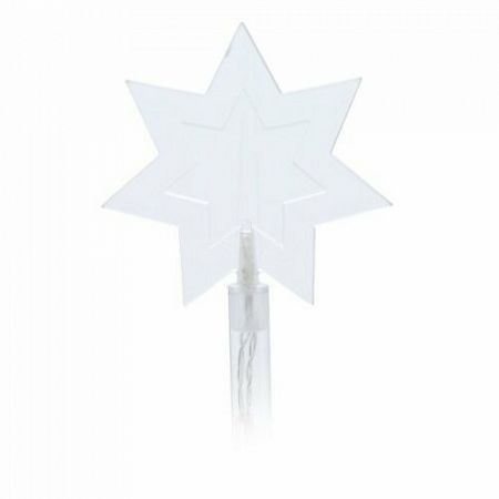 Vonkajšie vianočné osvetlenie Hviezda, 5 ks, 15 LED teplá biela, s časovačom
